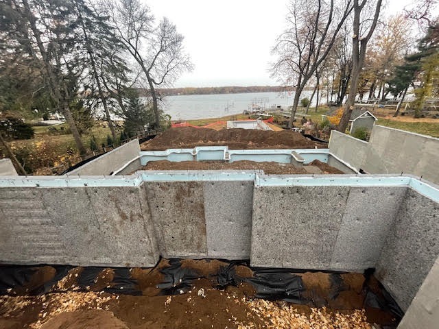 excavation for basement of a residential home