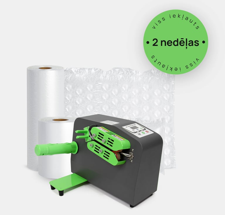 Pakful.lv gaisa pildīšanas iekārta, pieejama 2 nedeļu bezmaksas testam