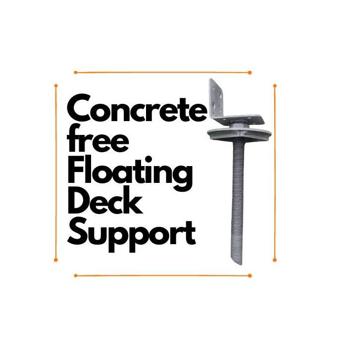 Floating Deck Support height adjustable