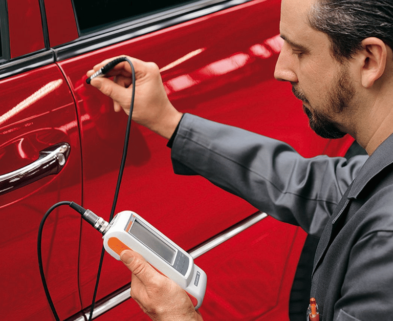 measuring coating thickness on car body