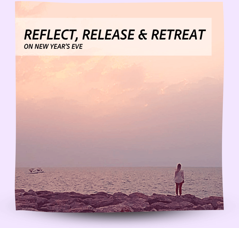 New Year's Eve retreat image of Martina looking out to the sea.