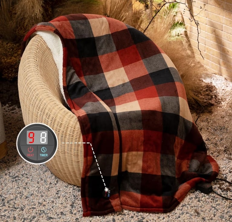 GOTCOZY heated blanket throw for travel, camping, and everyday comfort.