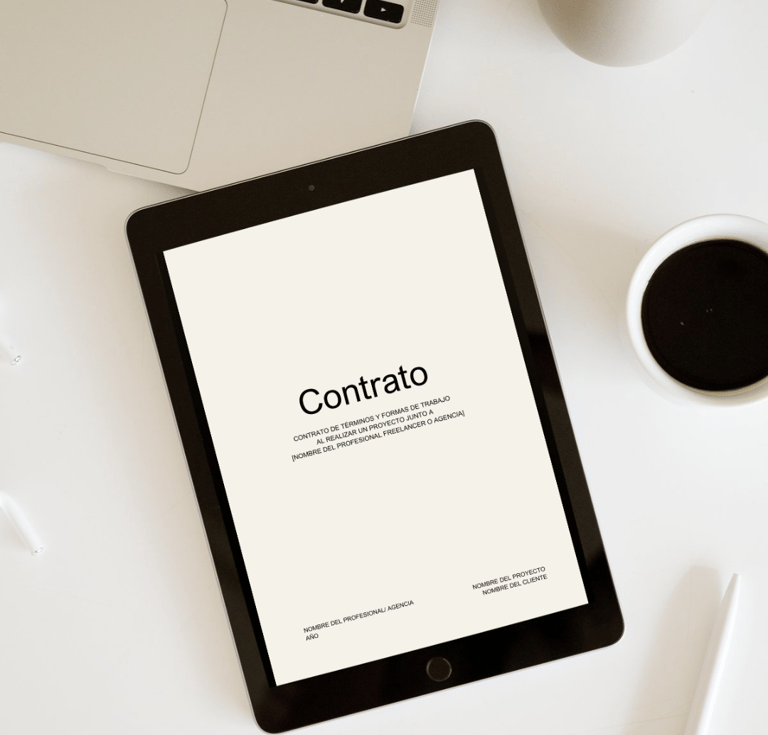 contrato de servicios mockup