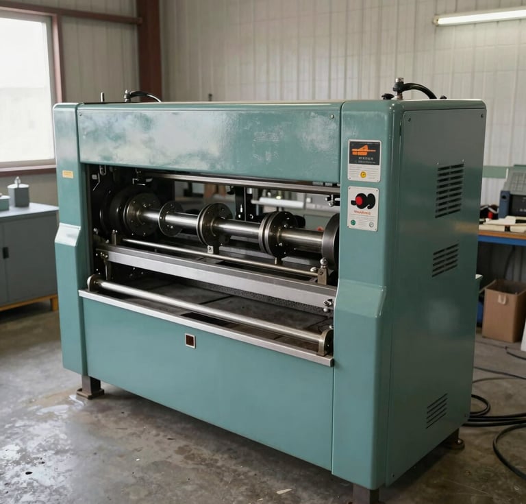 Skilled technician performing precise machine servicing.
