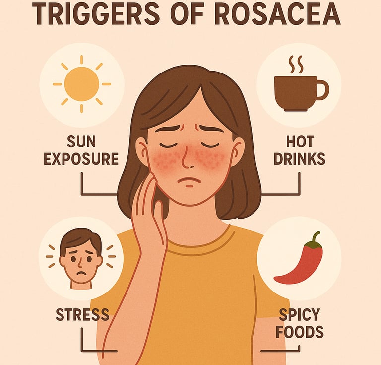 Main triggers of rosacea