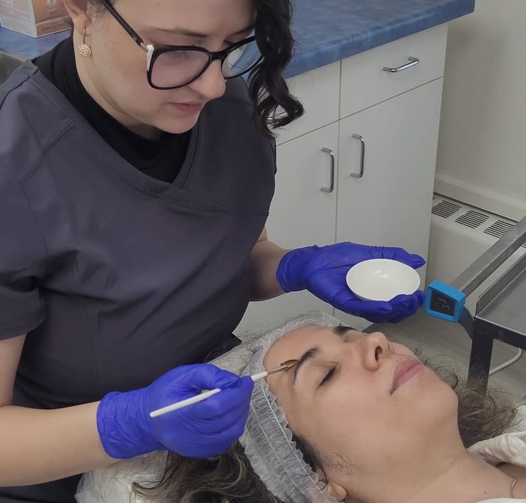 A light chemical peeling in a young woman at Ariana Esthetic Edmonton