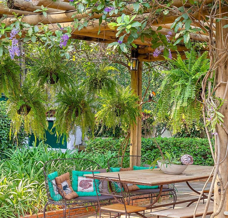 decoração jardim