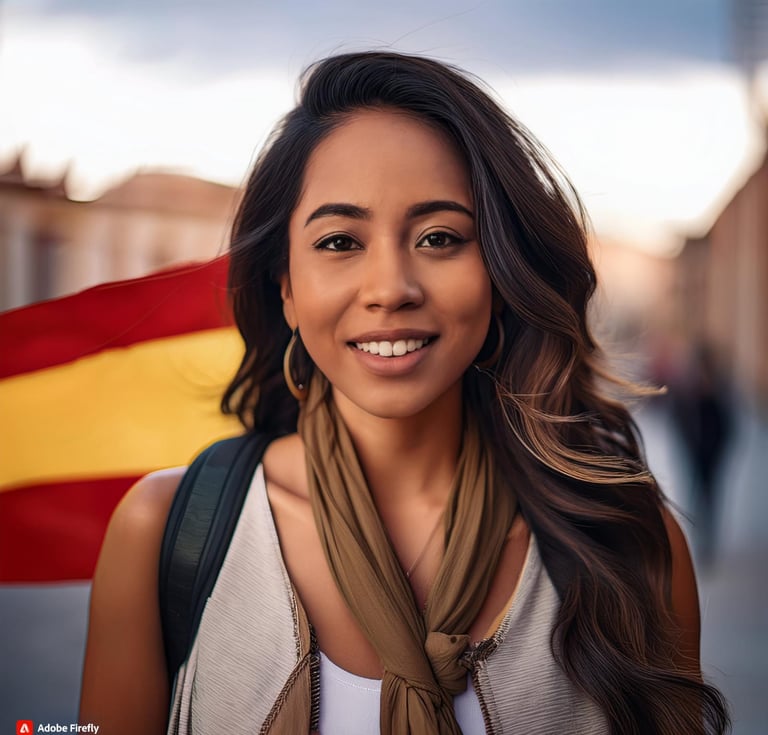 imagen de IA representando a una mujer inmigrante latina