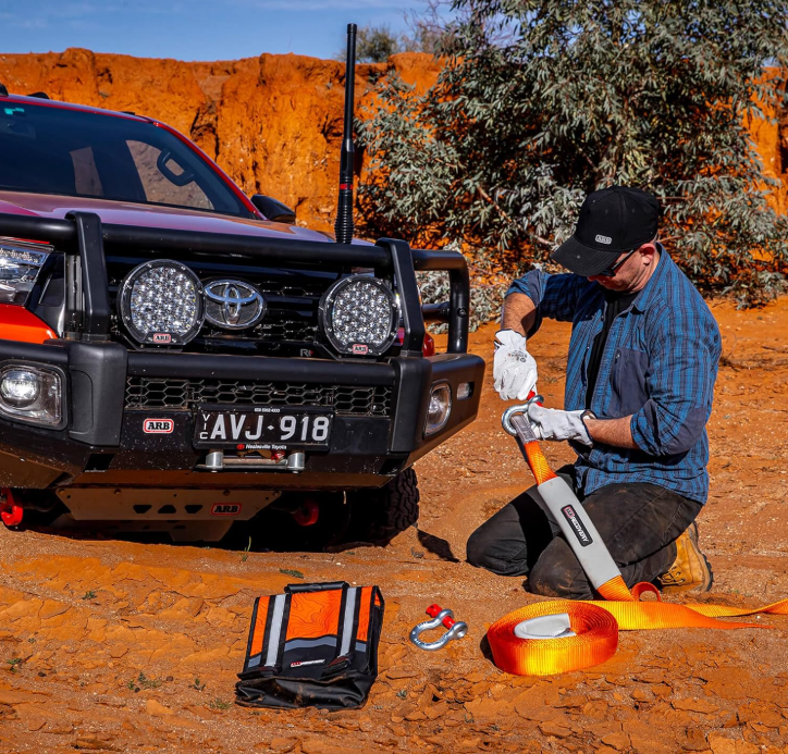 Overland recovery gear like the ARB Weekender Kit is essential for safe vehicle adventures.