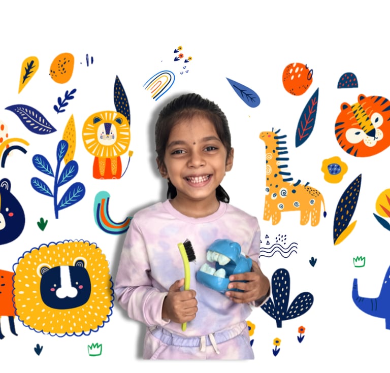 child dentist treating patient at Smile Safari Dental Clinic Mumbai