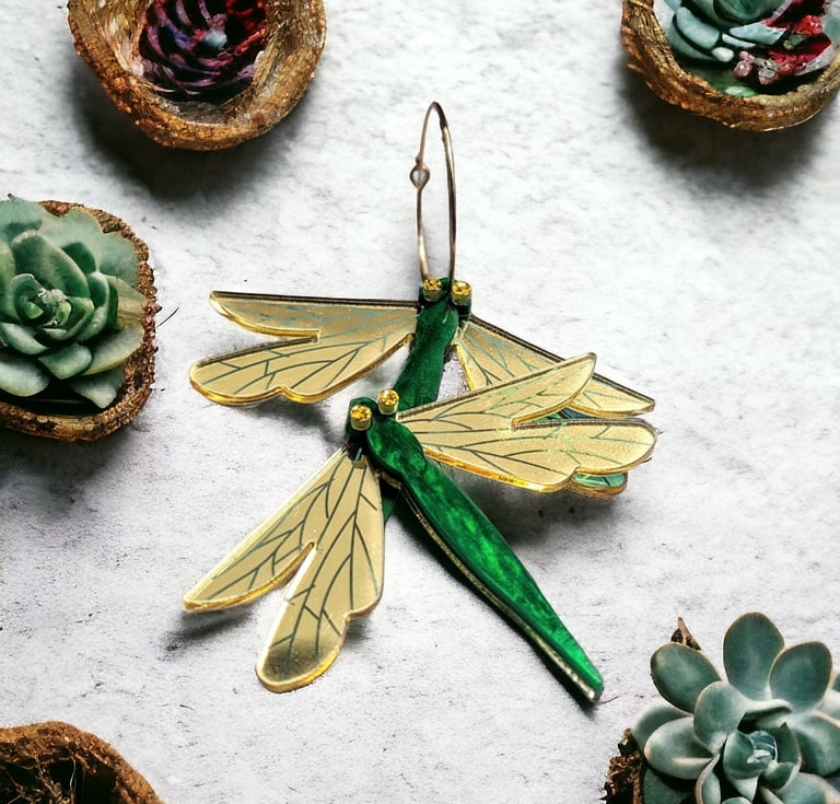 boucles d'oreilles libellule