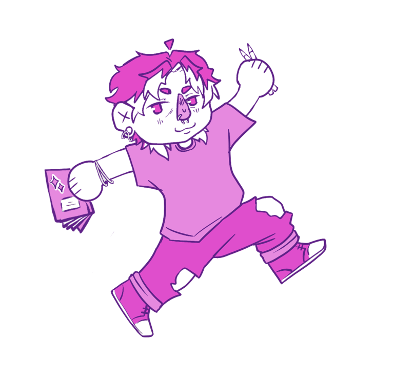 stylized self portrait of Flo