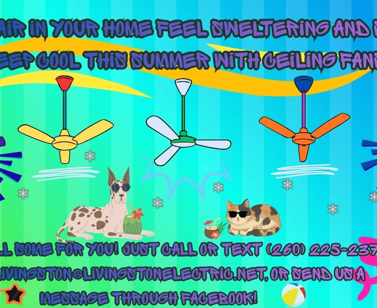 Keep cool this summer with ceiling fan!