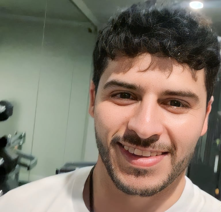 a man with a mustache and mustache on his face