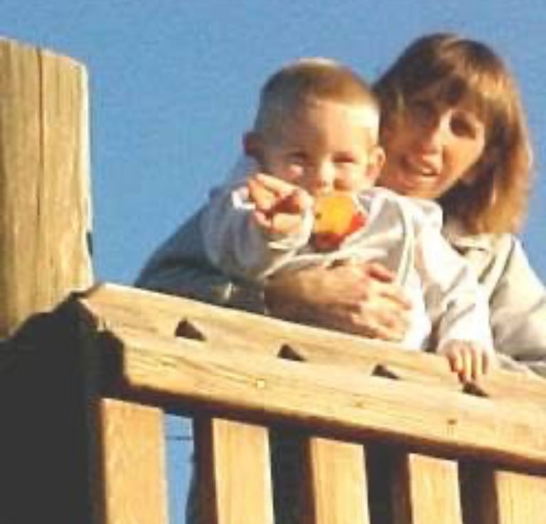 A picture of Dusty and his Grandma Jann.