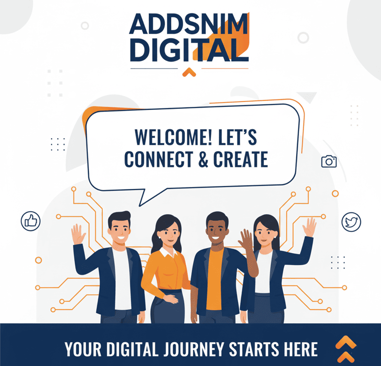 digital marketing team working on SEO and social media – Addsnim Digital