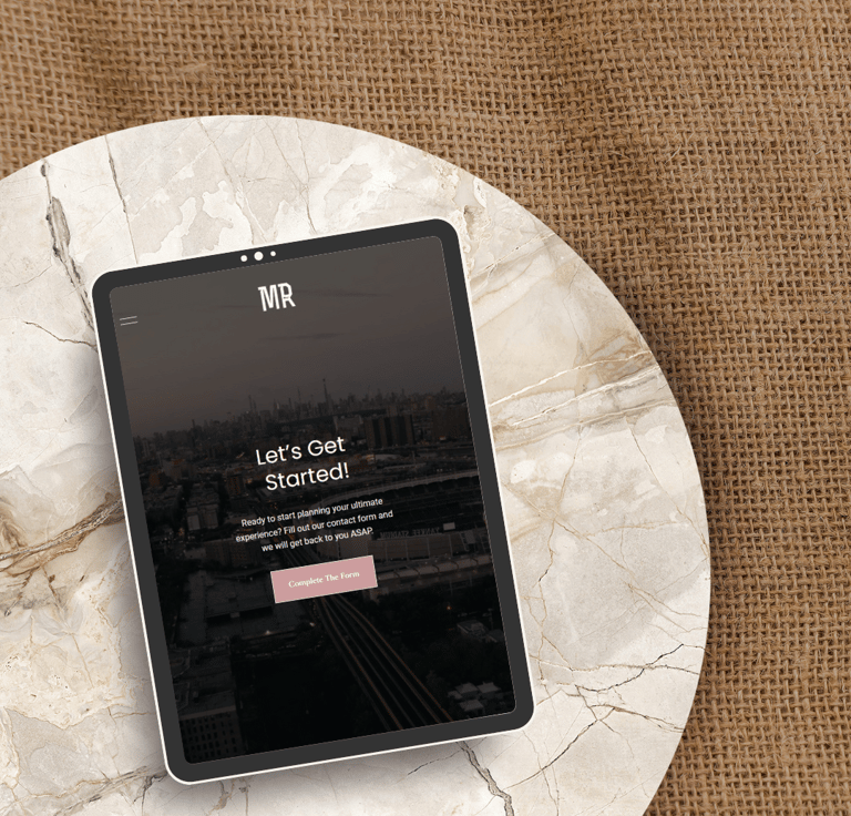 Photography portfolio responsive mobile mock for website mobile design service.