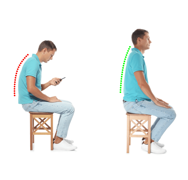 postura scorretta sulla sedia