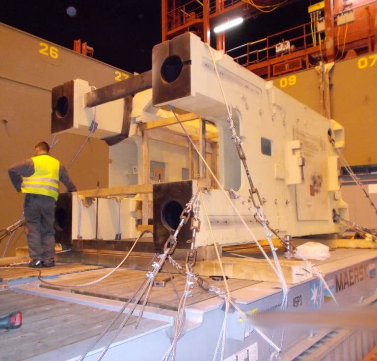 OOG cargo shipment of a 170-ton hot forging press to Shanghai