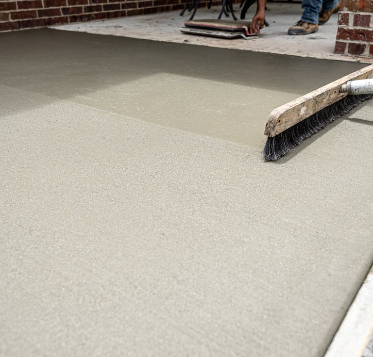 concrete patio installation and finishing process in St. Petersburg FL