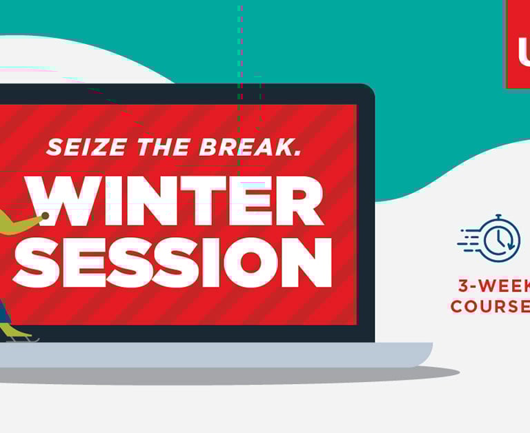 Illustration of a woman ice skating on a laptop