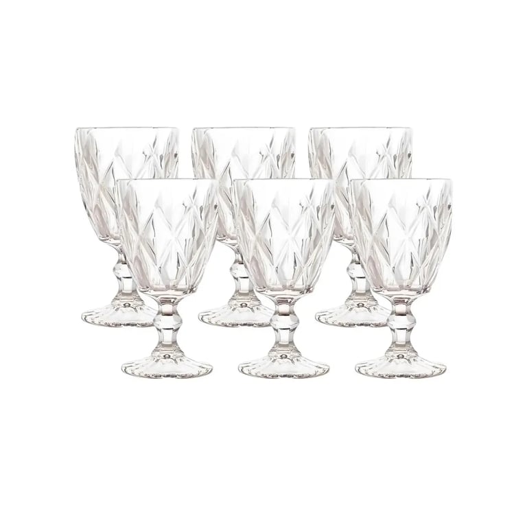 O Jogo com 6 Taças Diamond Belakaza 340ml