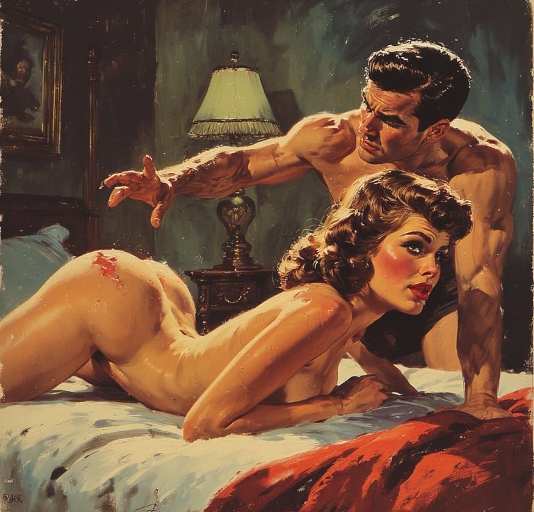 Mann gir kvinne en omgang spanking