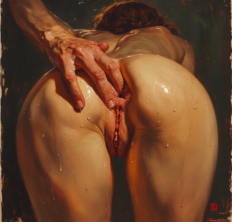 Mann fingrer en kvinne analt