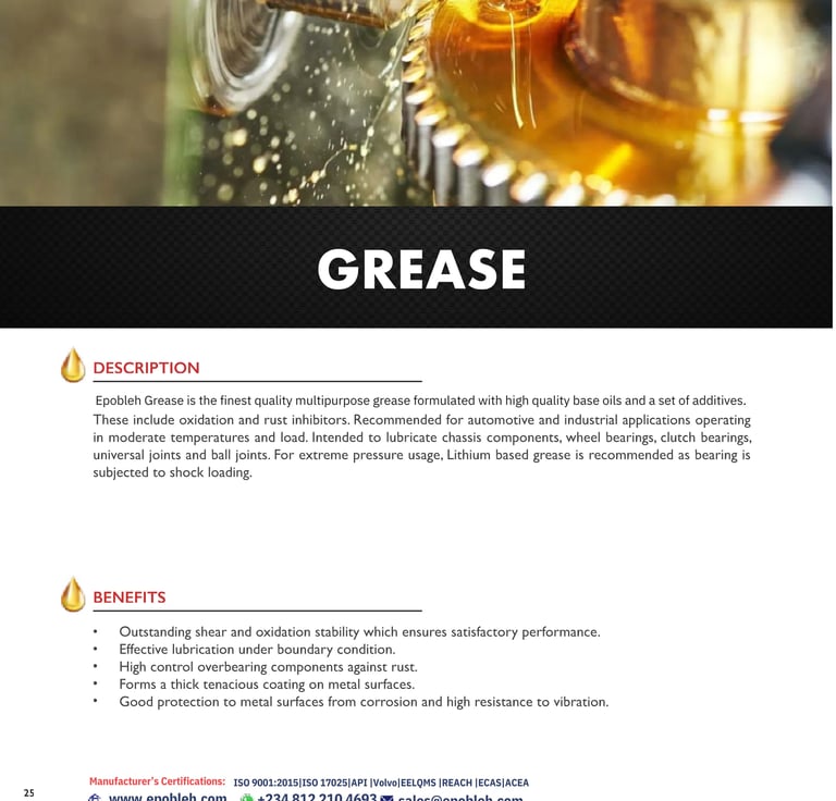 Best grease manufacturer in the UAE
