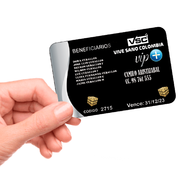 Tarjeta Vip Vive Sano Colombia