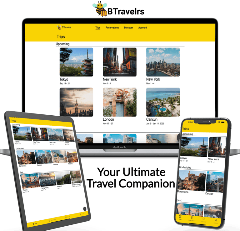 a laptop and a phone with the words, your ultimate travel companion
