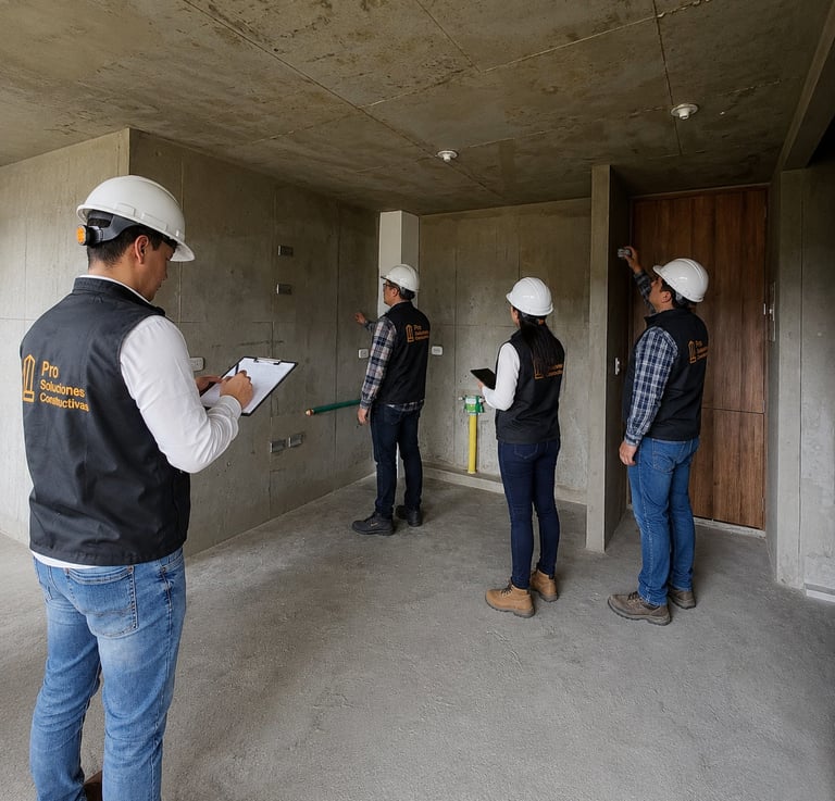 Recepción profesional de apartamento nuevo con arquitectos