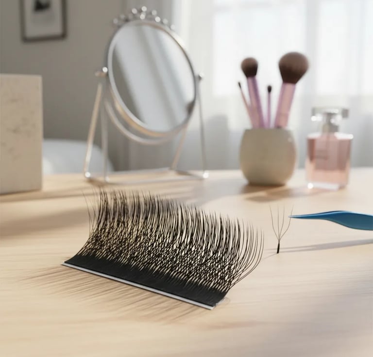 Cílios 4d W Fadvan Volume Egípcio Caixa Mix 8-14 Curvatura D