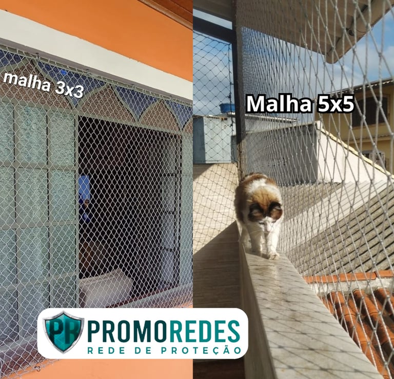 foto mostra diferença entre rede 3x3 e 5x5
