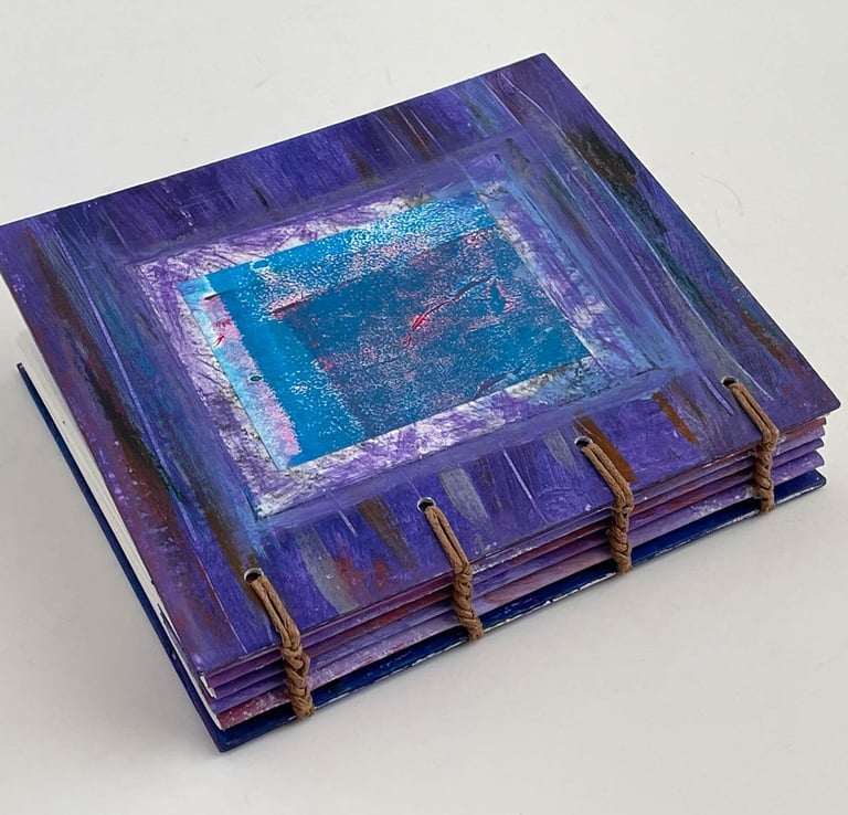 Coptic Binding with painted cover