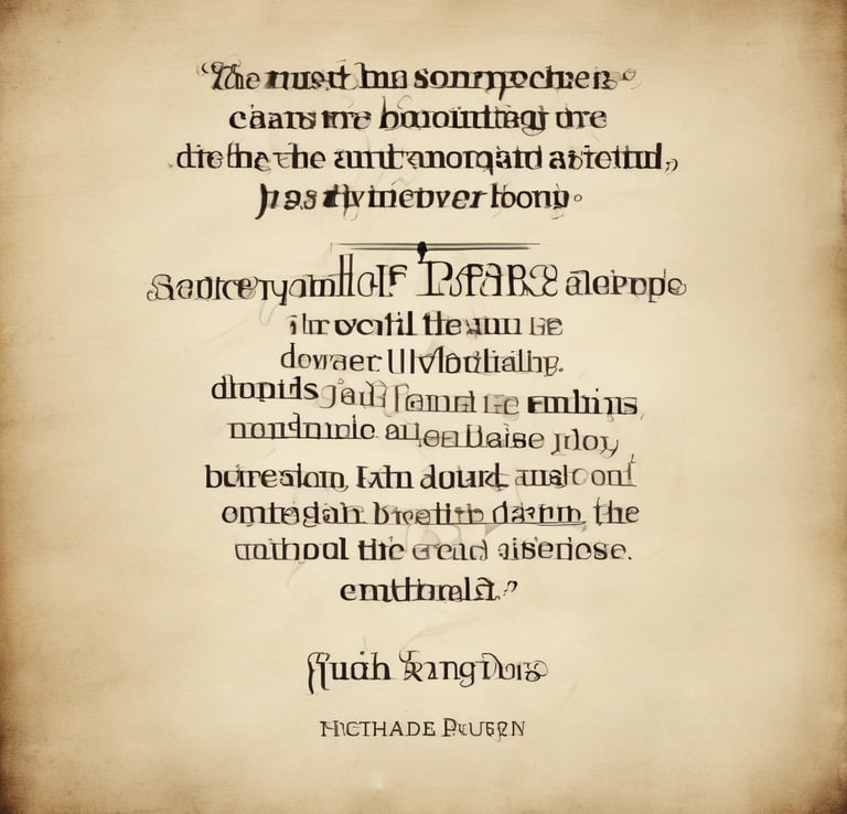 a quote from the famous writer of the novel, the book of the same name