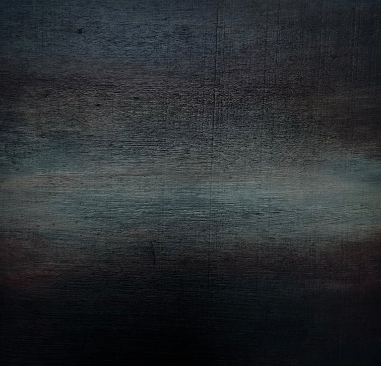 Mixed media abstract art. Landscape abstract. Laurence Moracchini Ditchling Studio.