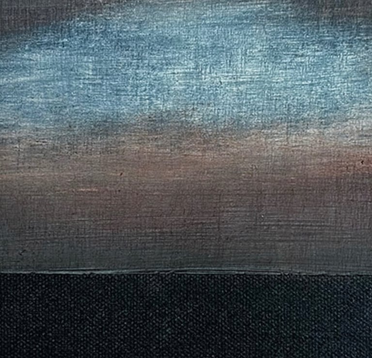 Mixed media abstract art. Landscape abstract. Laurence Moracchini Ditchling Studio.