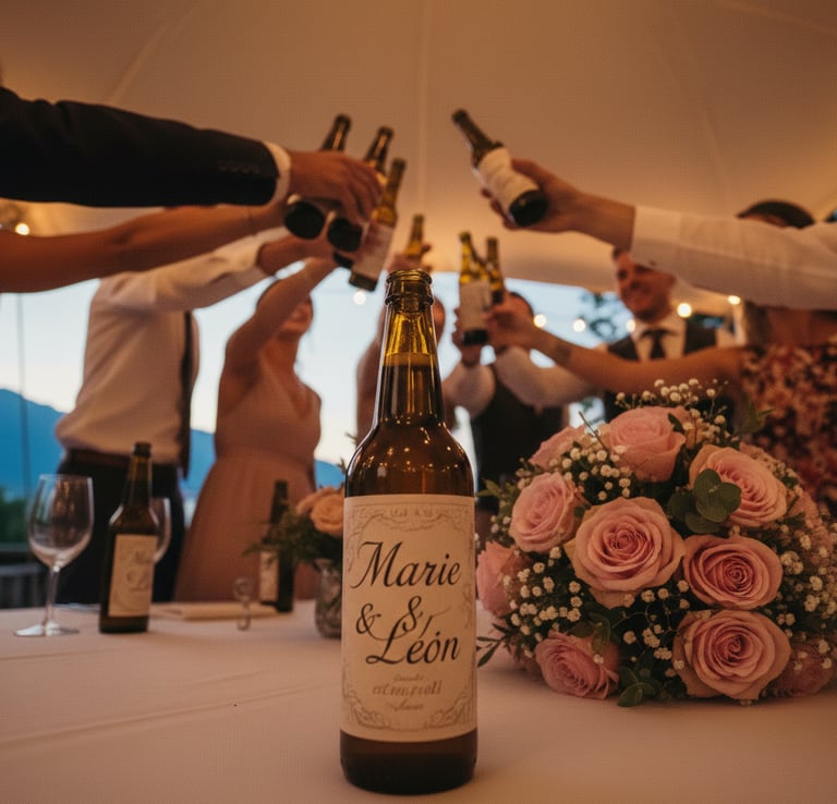 Boissons personnalisées pour mariage, bar mitzvah