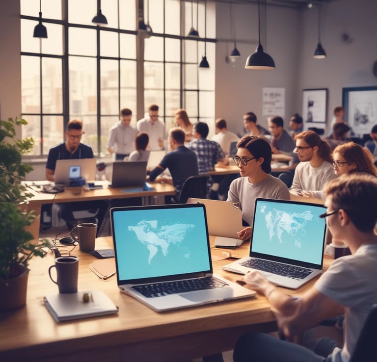 Charming countryside cottage surrounded by greenery.