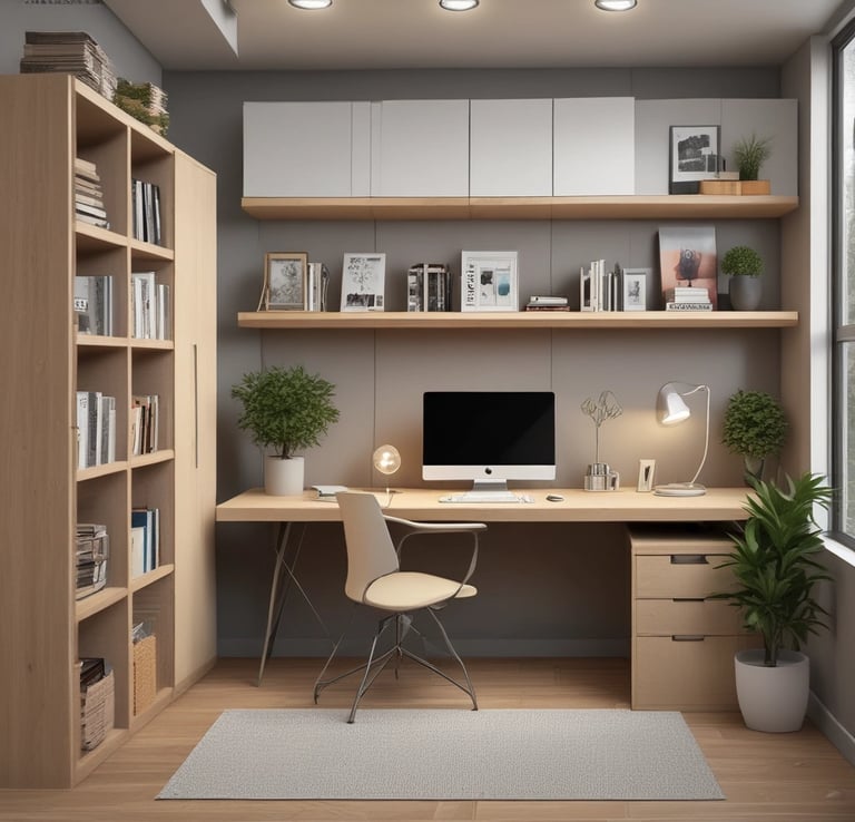 Detailed view of melamine cabinet doors with smooth finish.