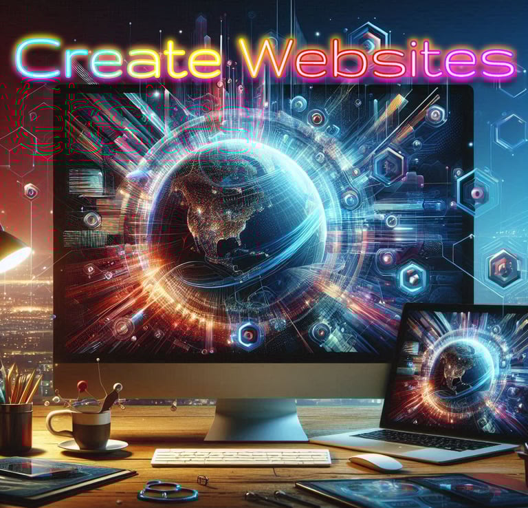 a desktop computer monitor and a desktop computer