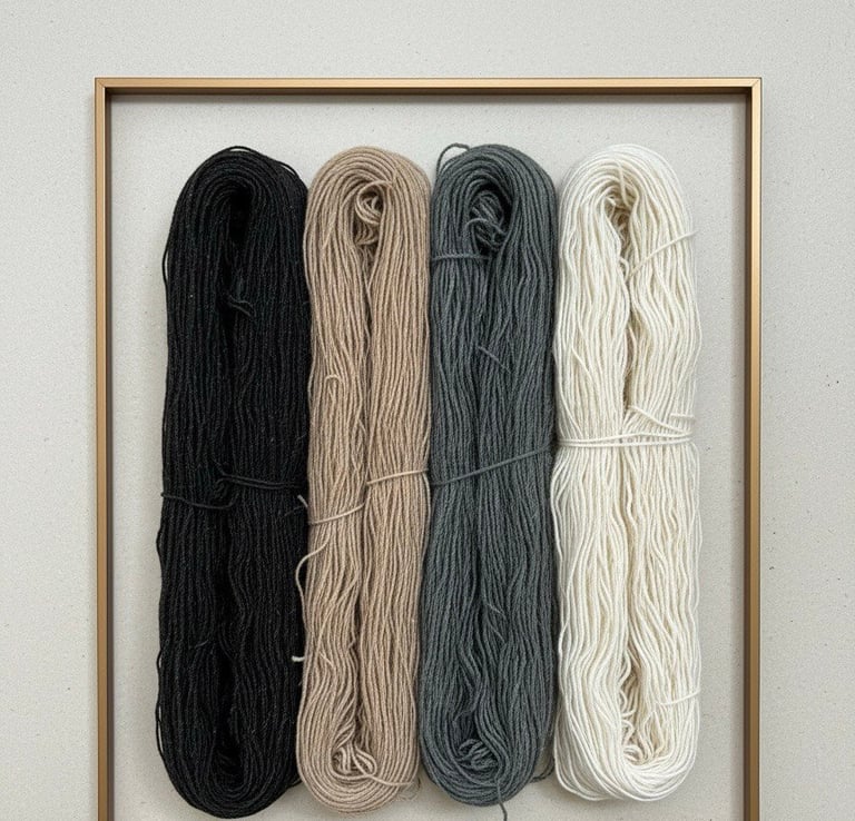 Hand dyed wool yarn at Vezari Living
