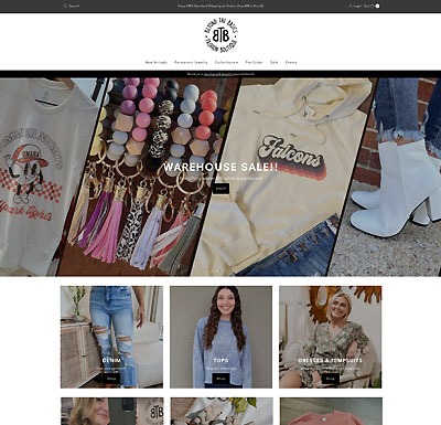 screenshot of shopify website