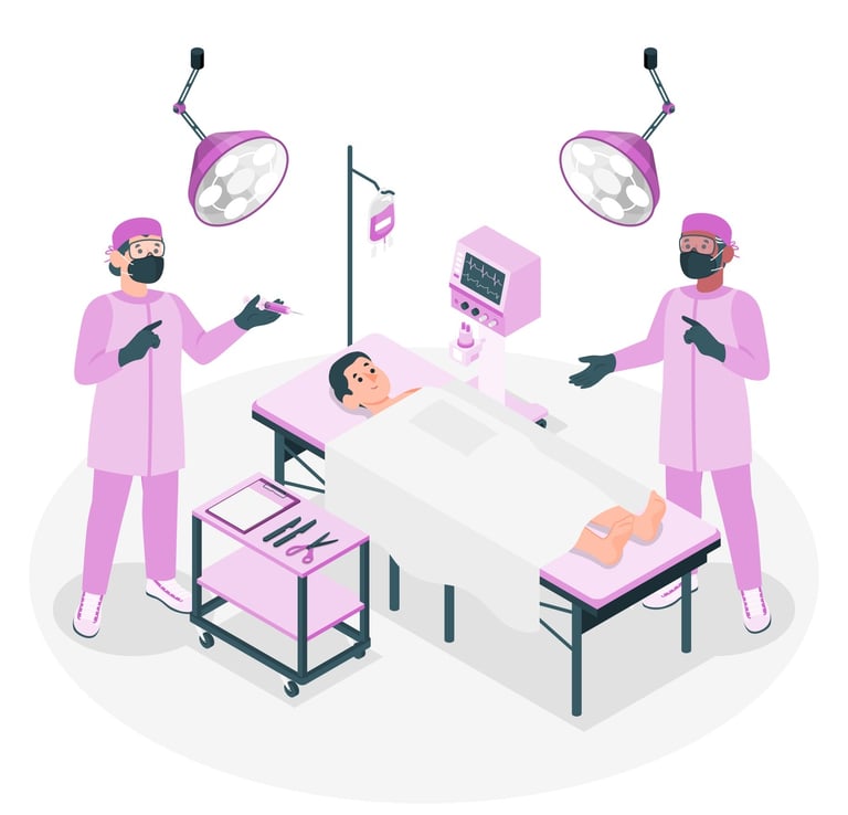 a doctor and a patient in a hospital