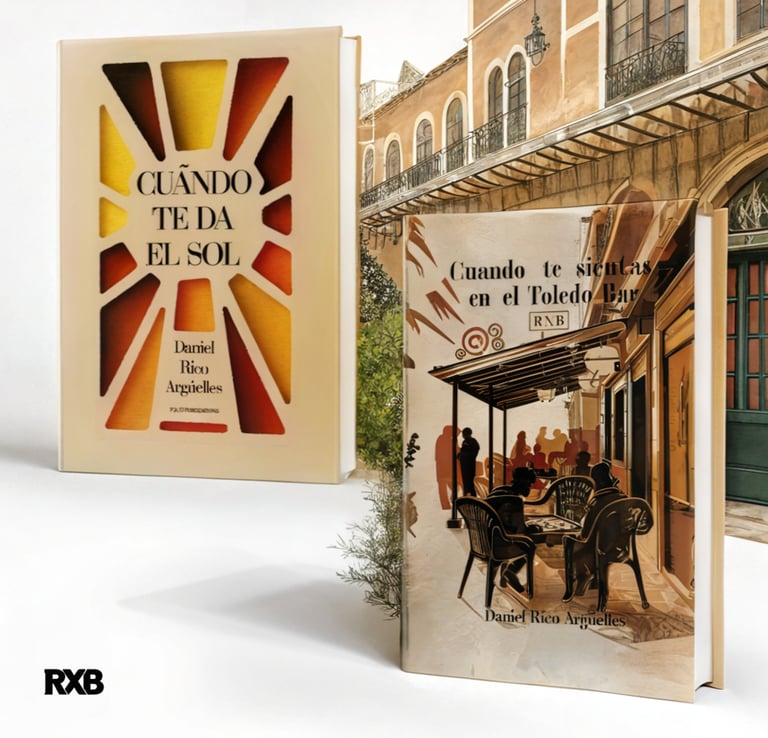 Libros de DRA 2024/2025 "Cuando te da el Sol" y "Cuando te sientas en el Toledo Bar"