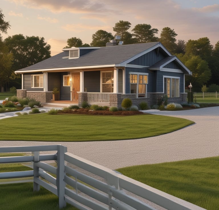 A spacious family home with a backyard.