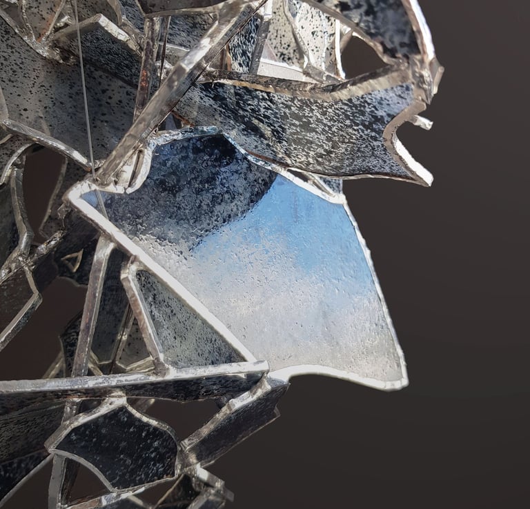 Genèse, sculpture, peinture sur verre, tiffany, art, artisanat, décoration, oeuvre d'art, design, architecture