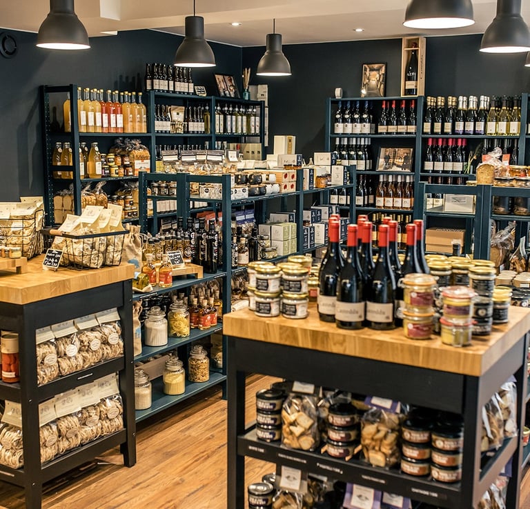 a store with shelves and shelves filled with various types of goods