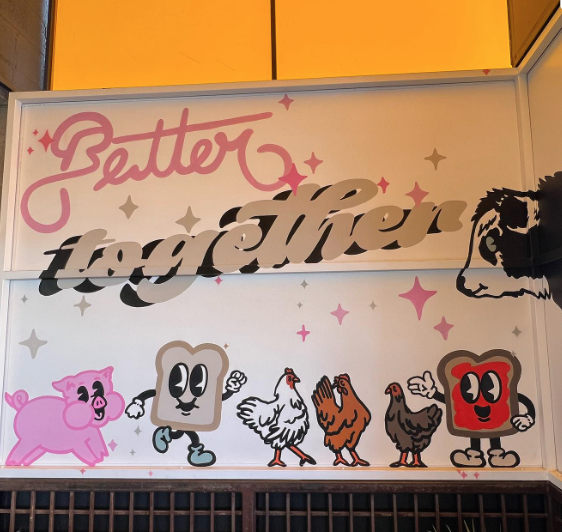 pig, cow, toast image